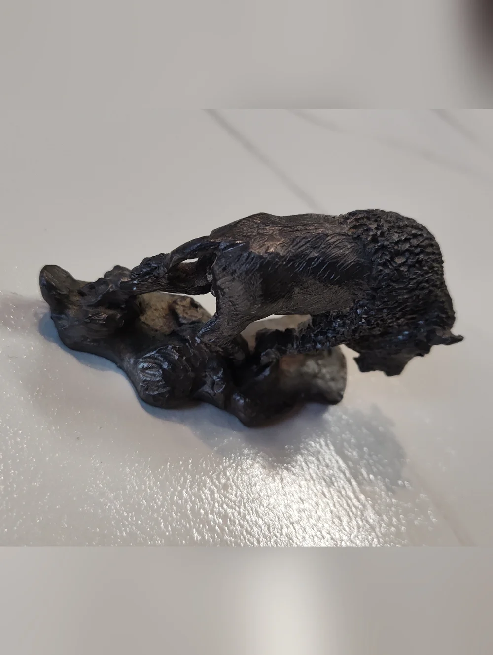 American Buffalo / Bison Figurine - Vintage - Pewter - Handcrafted - Made In USA - Picture 10 of 13